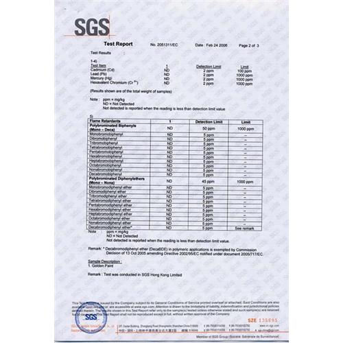 SGS شهادة نظام التصديق  3